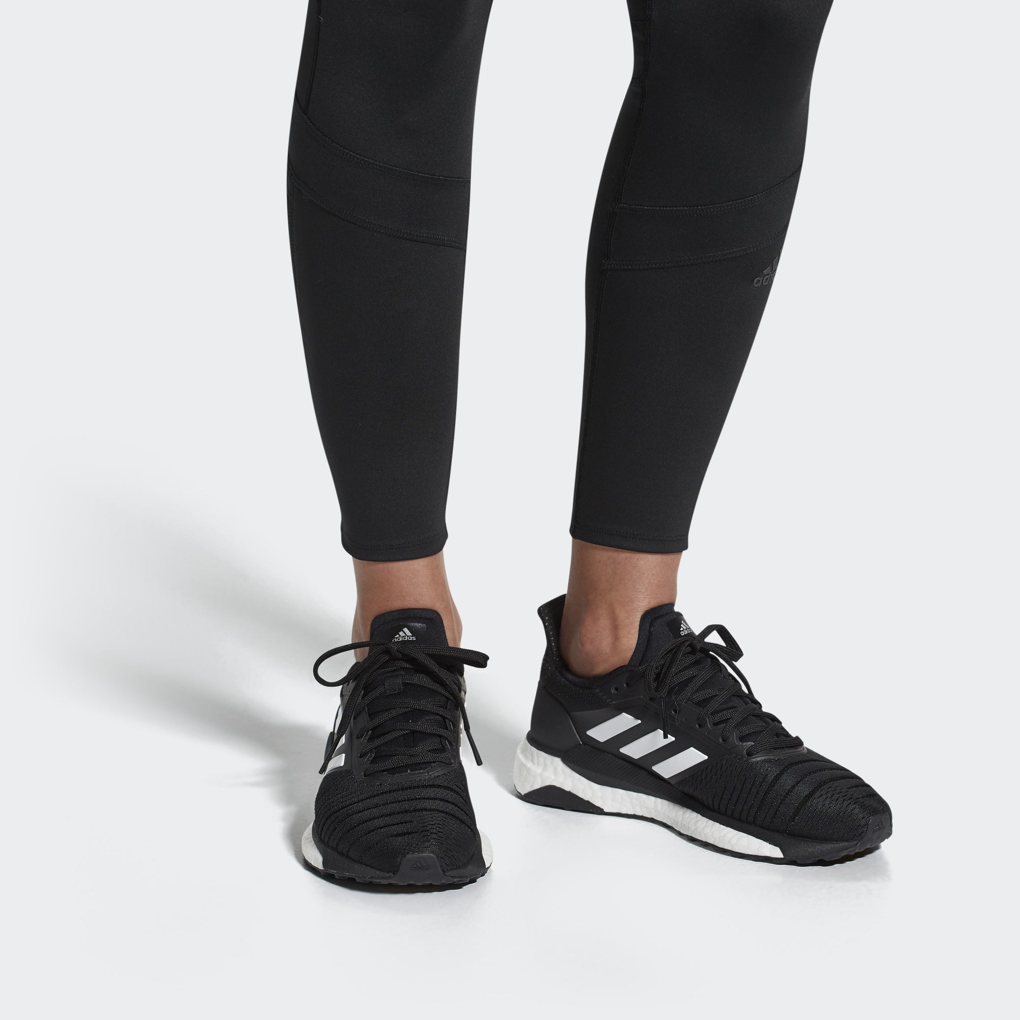 Women's Solar Glide Running Shoes - Black/White - BB7450-ADIDAS by Adidas | Available at Niky's Sports