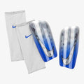 Men's Mercurial Lite Soccer Shin Guards - Silver/Blue