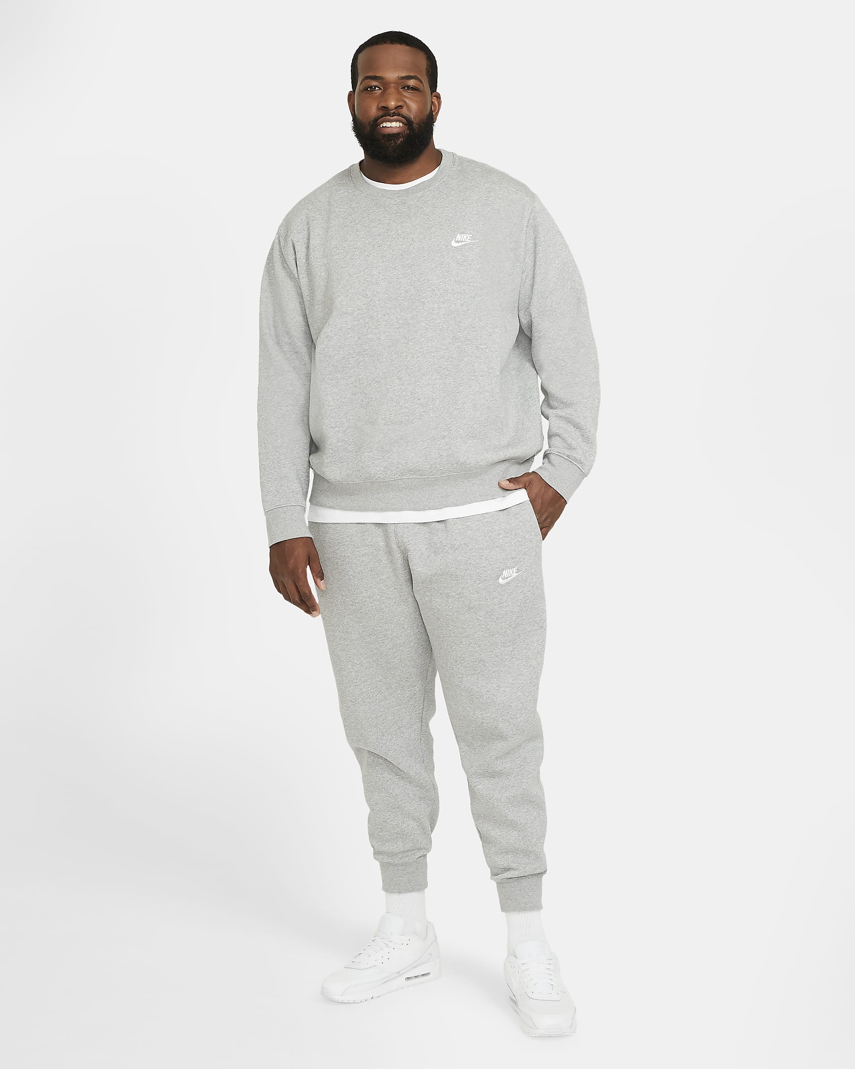 Nike Men's NSW Club Crew Grey