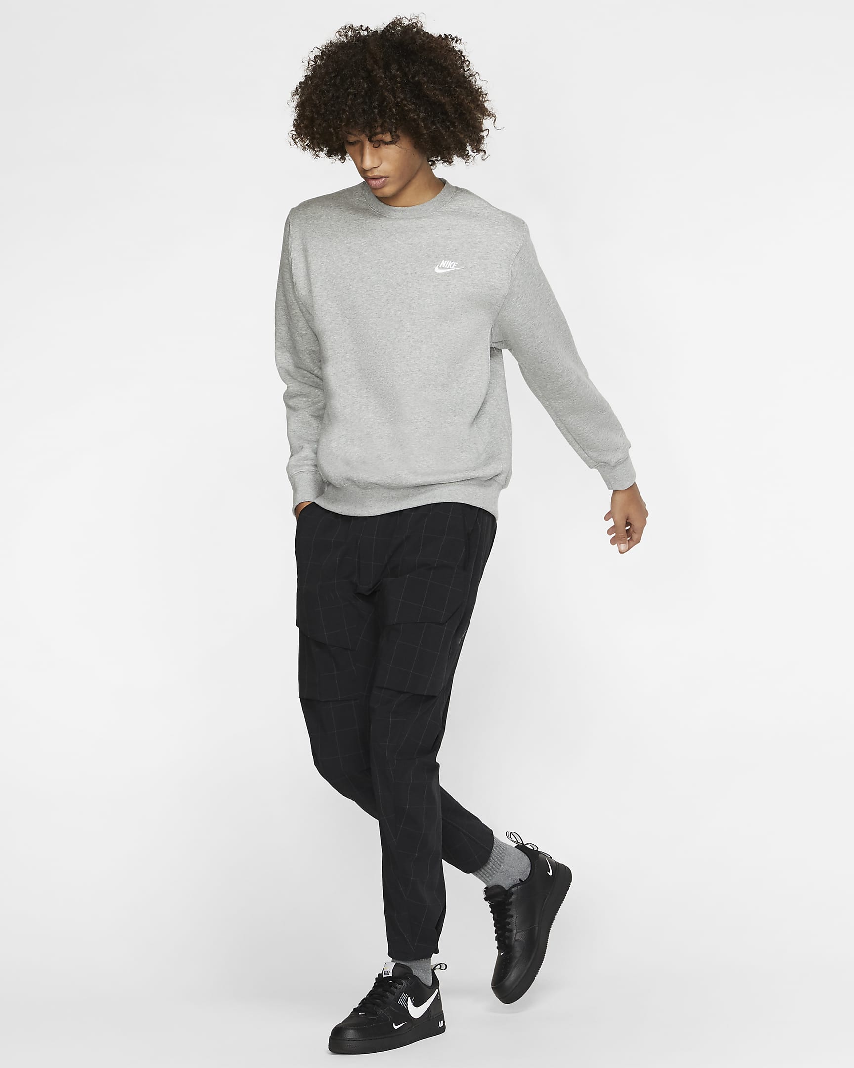 Nike Men's NSW Club Crew Grey