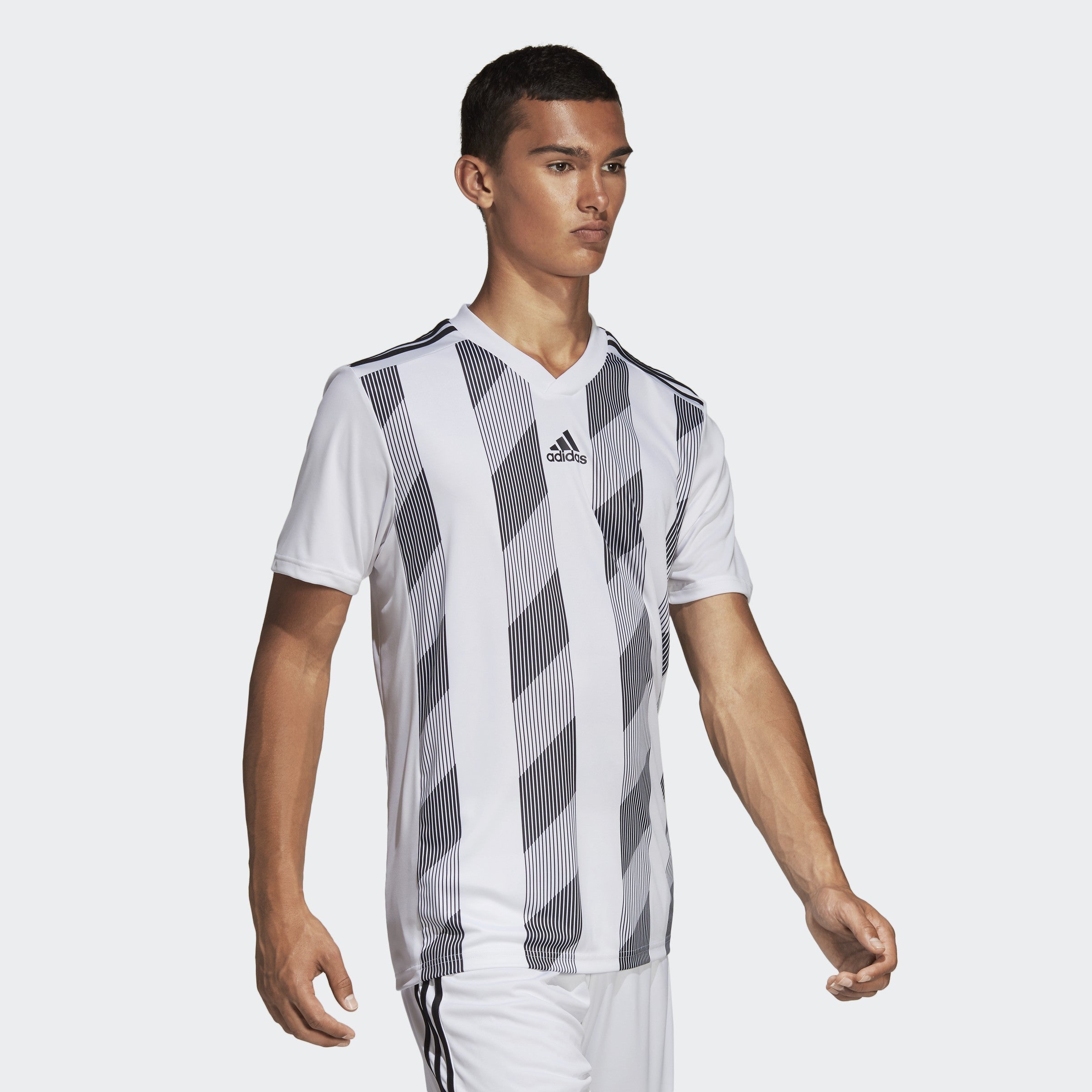 Striped 19 Jersey- White / Black - DP3202-ADIDAS by Adidas | Available at Niky's Sports