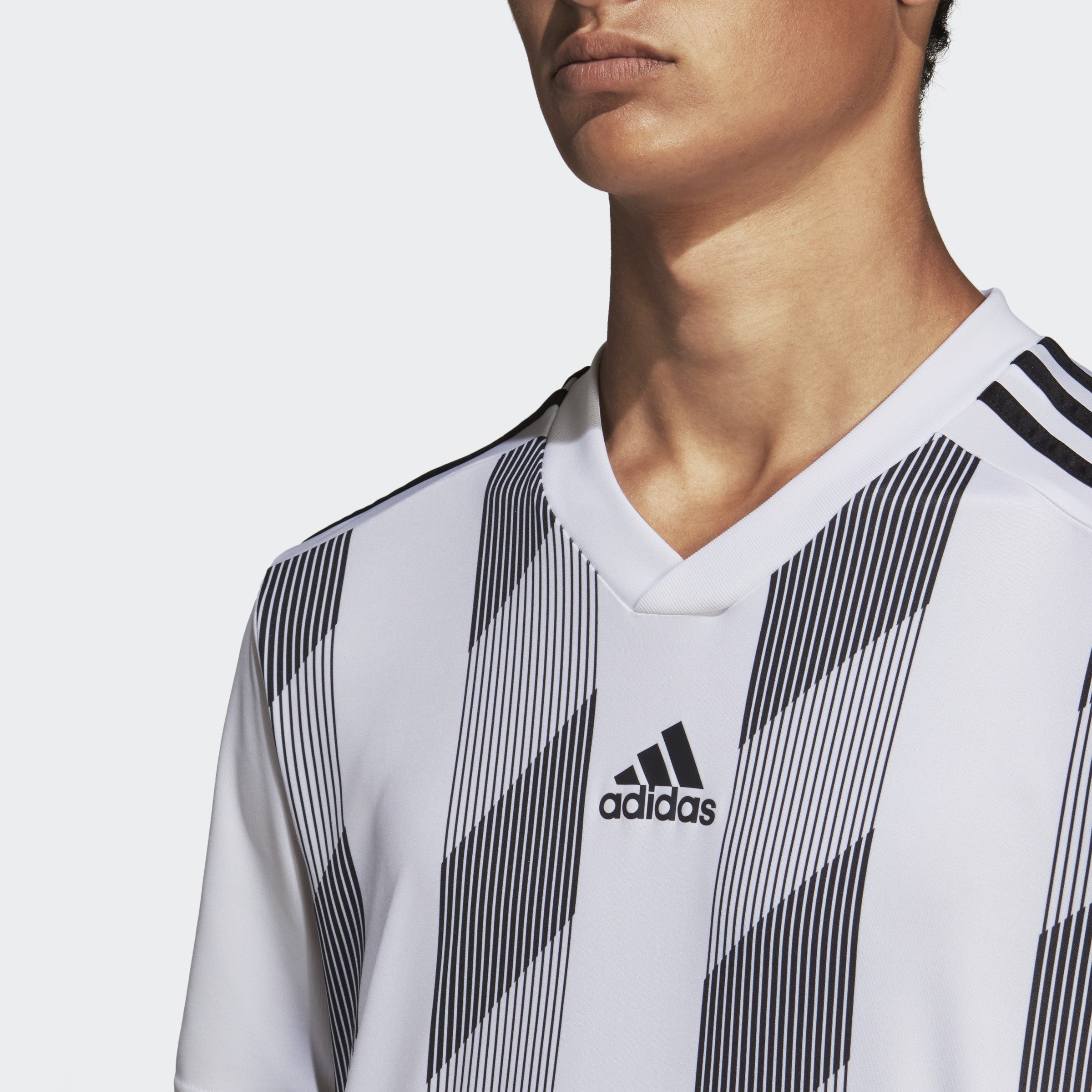 Striped 19 Jersey- White / Black - DP3202-ADIDAS by Adidas | Available at Niky's Sports