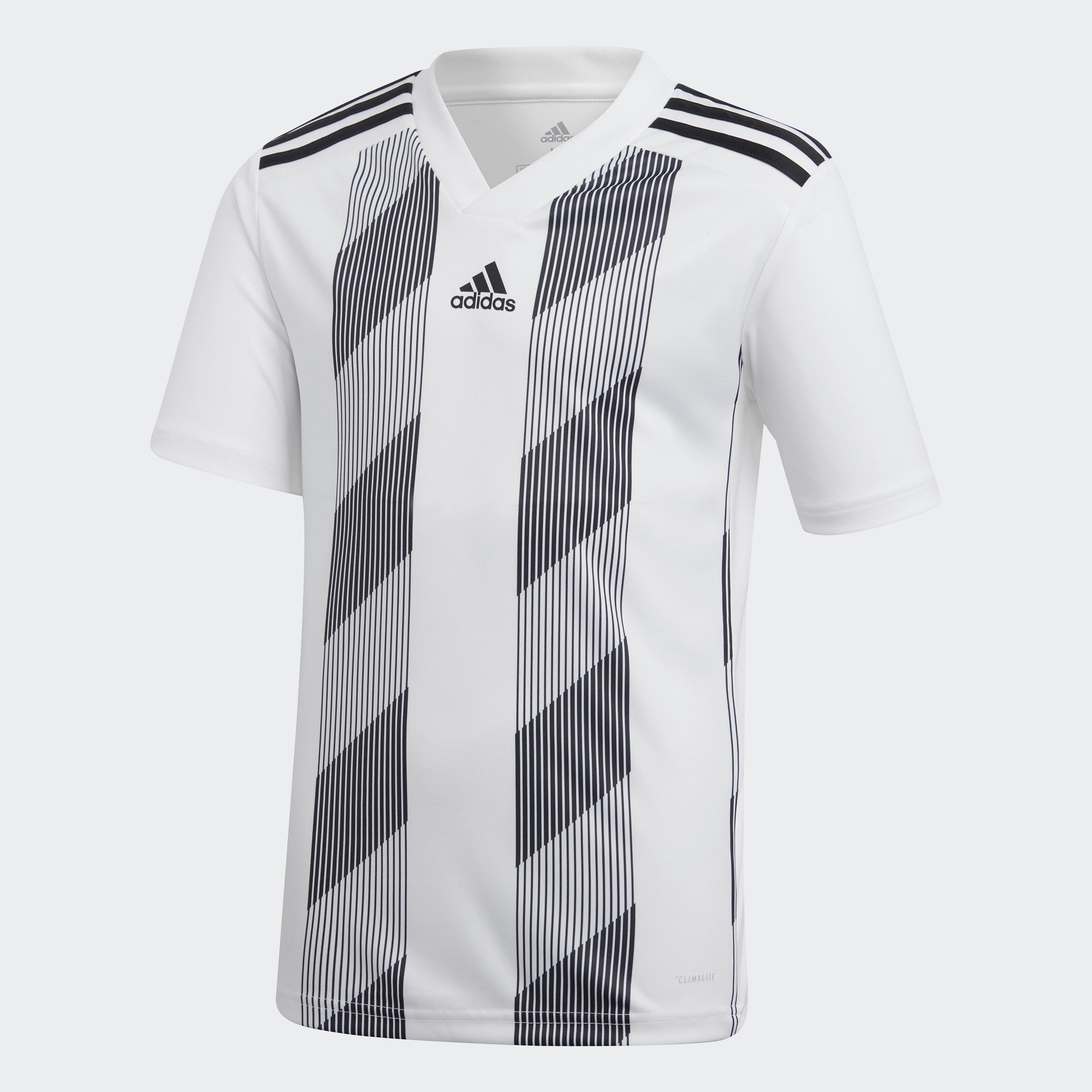 Oclusión Deportista canal Youth Striped 19 Jersey-White / Black