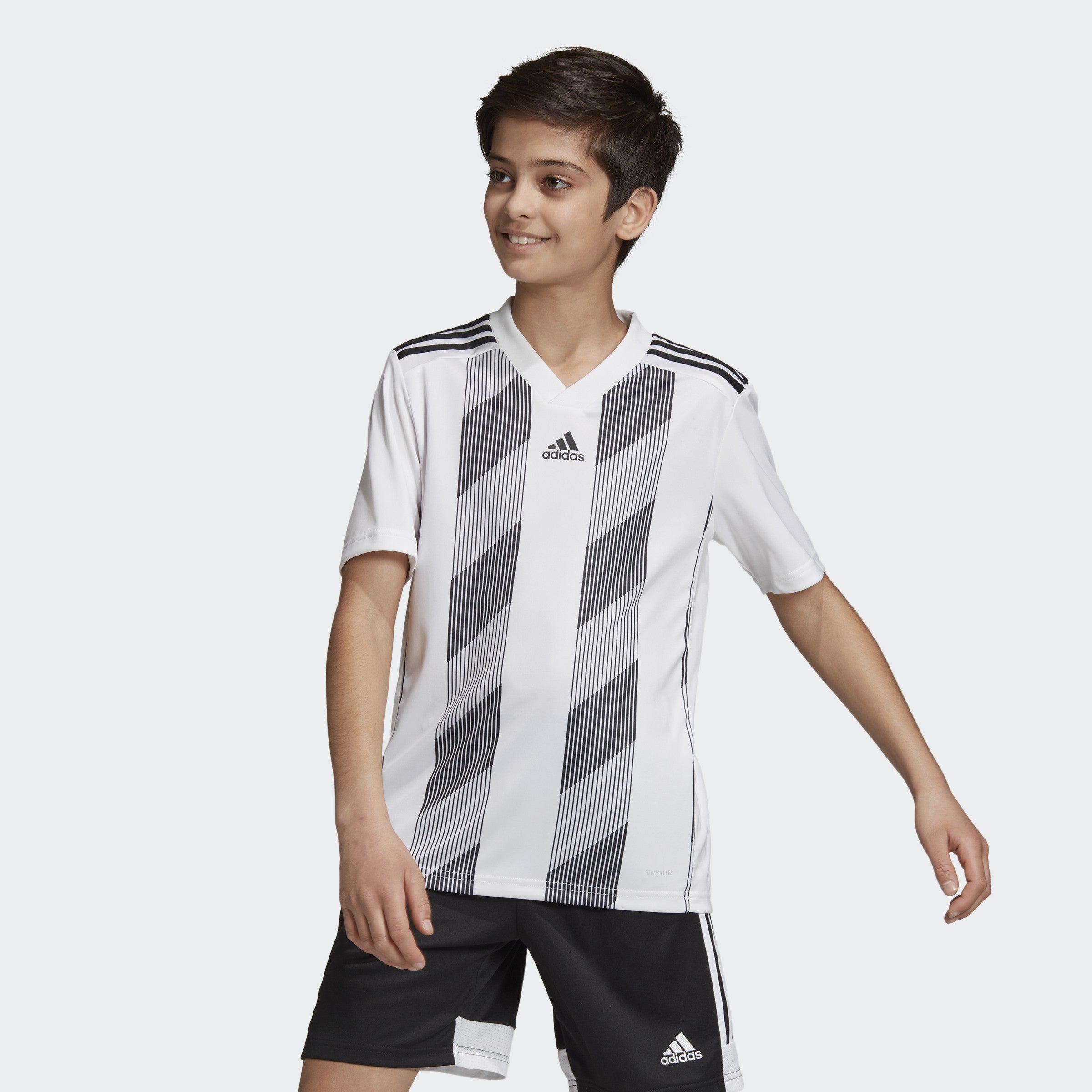 Youth Striped 19 Jersey-White / Black - DU4398-ADIDAS by Adidas | Available at Niky's Sports