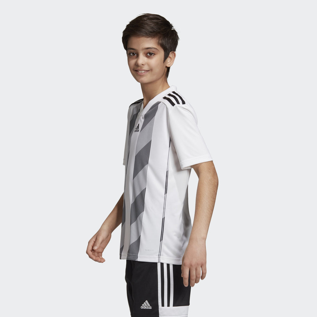 Youth Striped 19 Jersey-White / Black - DU4398-ADIDAS by Adidas | Available at Niky's Sports