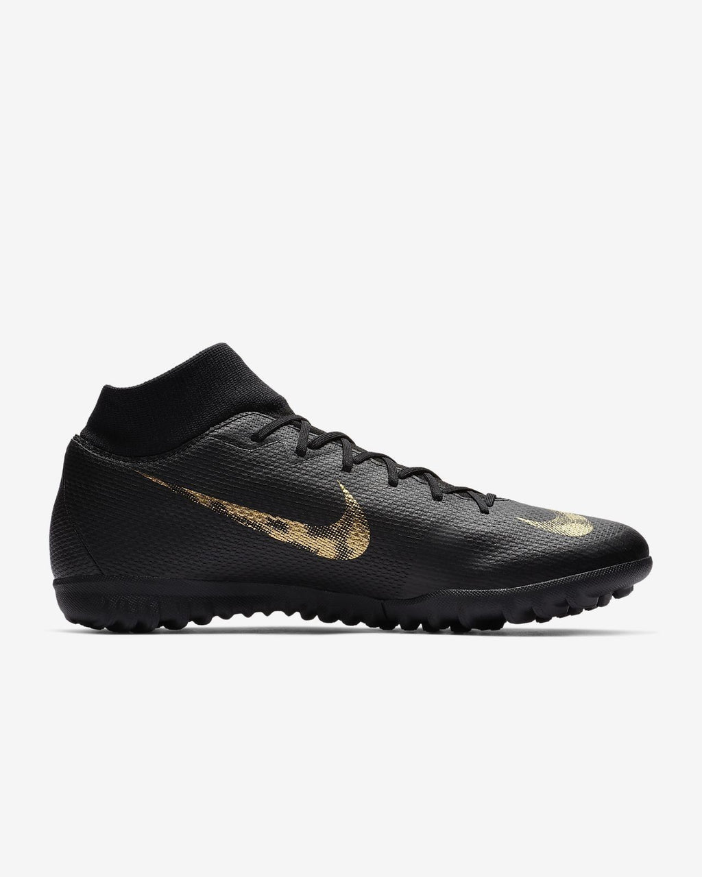 SuperflyX 6 Academy TF Soccer Shoe - Black/Metallic Vivid Gold - AH7370-077-NIKE by Nike | Available at Niky's Sports