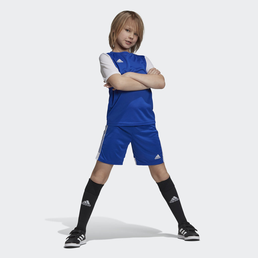 Kid's Tastigo 19 Shorts - Bold Blue/White - DP3686-ADIDAS by Adidas | Available at Niky's Sports
