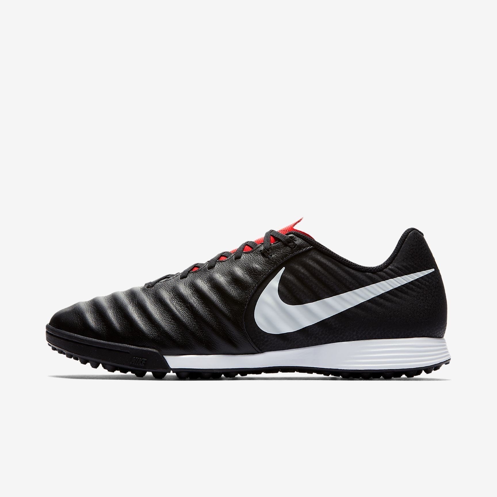 Men's TiempoX Legend VII Academy TF Soccer Cleats - Black/Light Crimson/Pure Platinum - AH7243-006-NIKE by Nike | Available at Niky's Sports