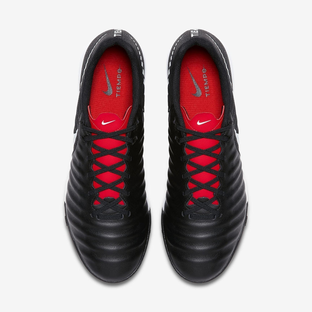 Men's TiempoX Legend VII Academy TF Soccer Cleats - Black/Light Crimson/Pure Platinum - AH7243-006-NIKE by Nike | Available at Niky's Sports