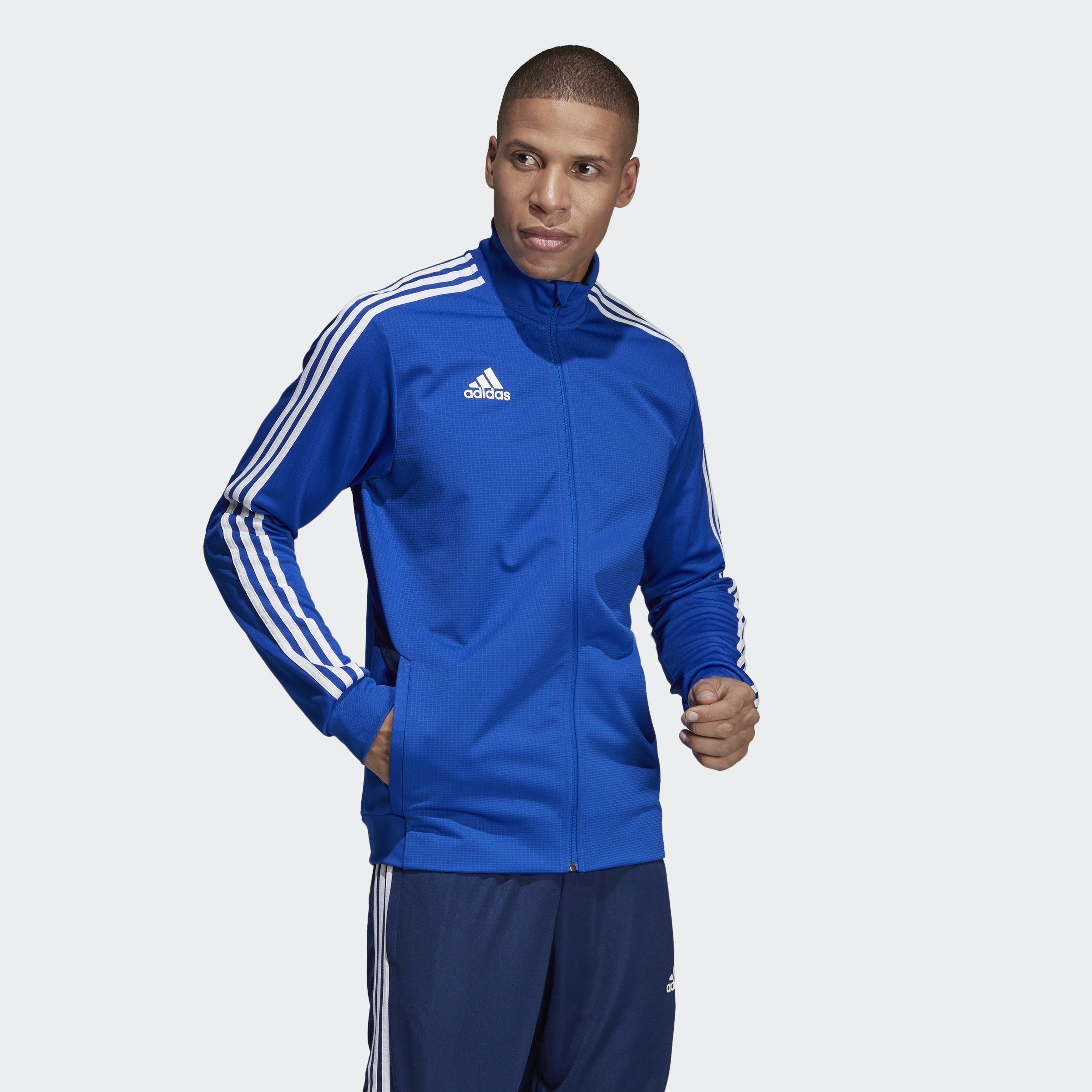 Men's Tiro 19 Training Jacket - Bold Blue/Dark Blue/White - DT5271-ADIDAS by Adidas | Available at Niky's Sports