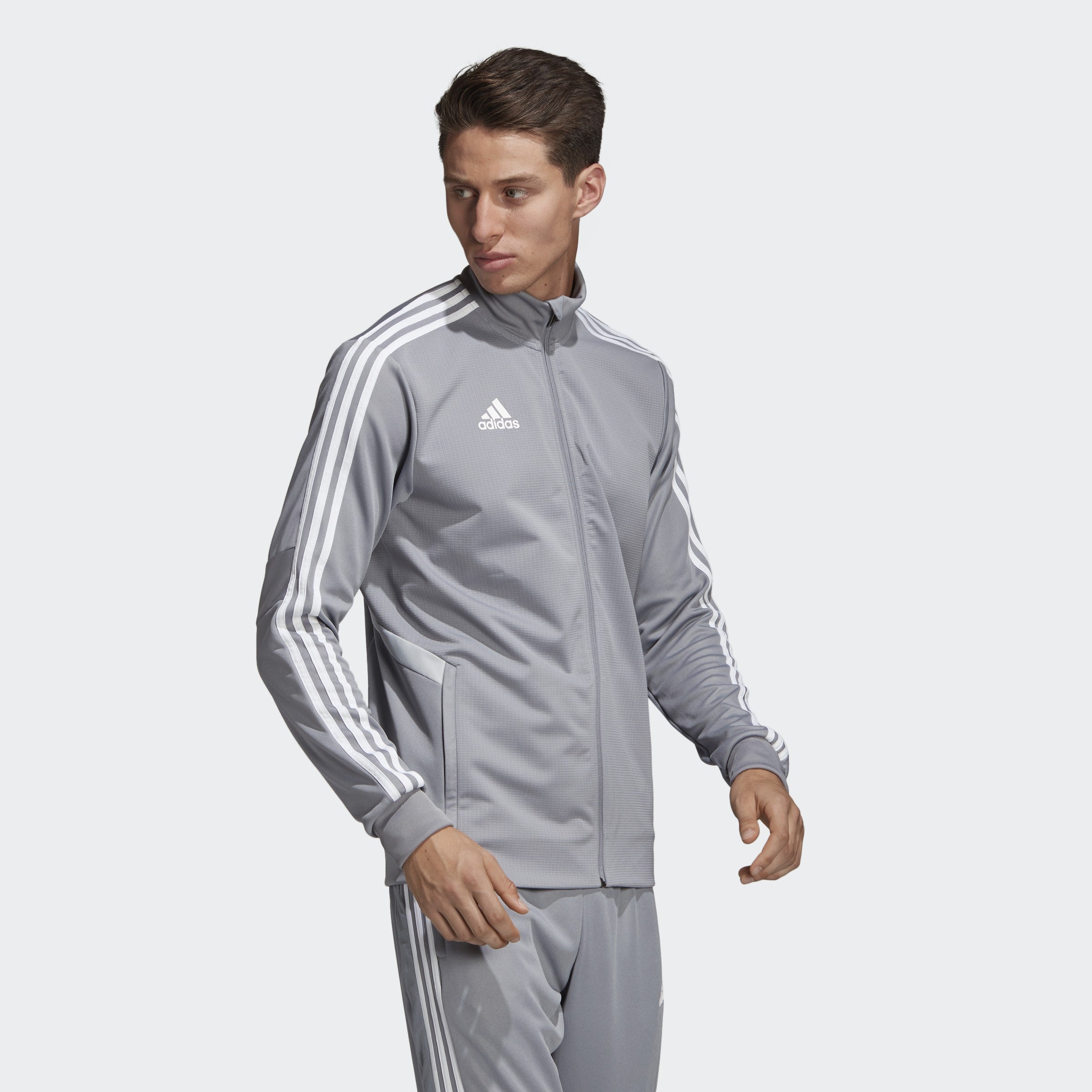 Men s Tiro 19 Training Jacket Grey Clear Onix White