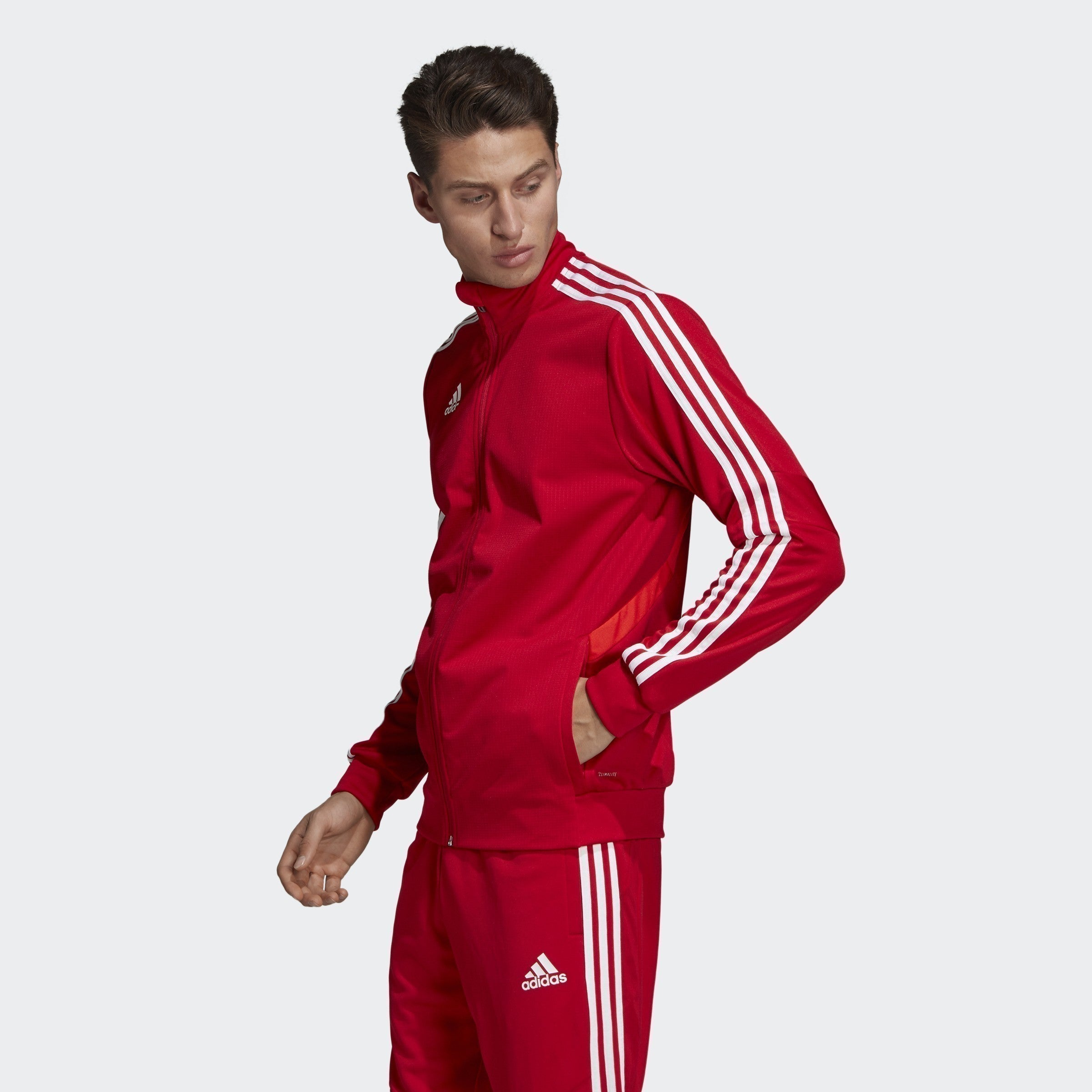 Men's Tiro 19 Training Jacket - Power Red/White - D95953-ADIDAS by Adidas | Available at Niky's Sports
