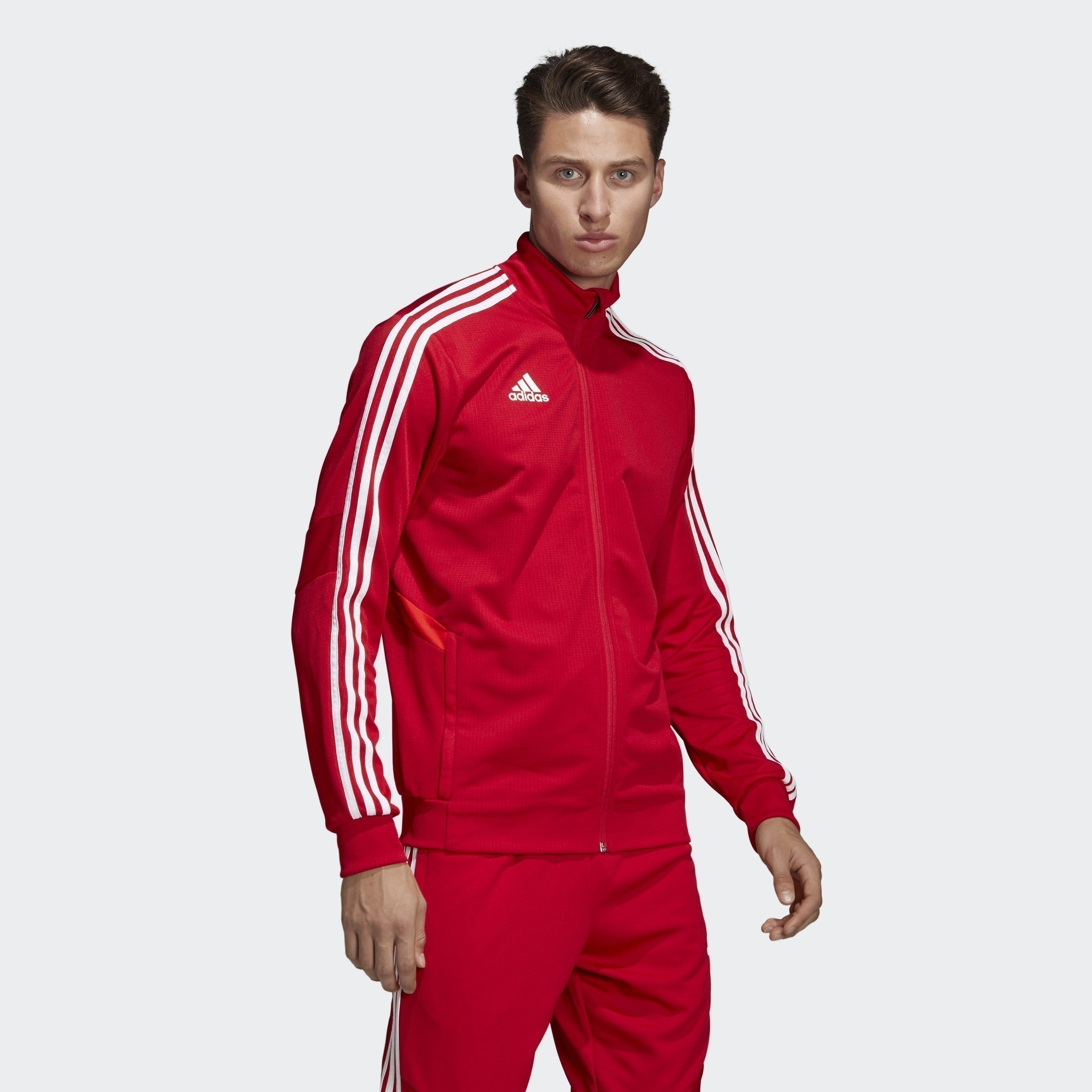 Men's Tiro 19 Training Jacket - Power Red/White - D95953-ADIDAS by Adidas | Available at Niky's Sports