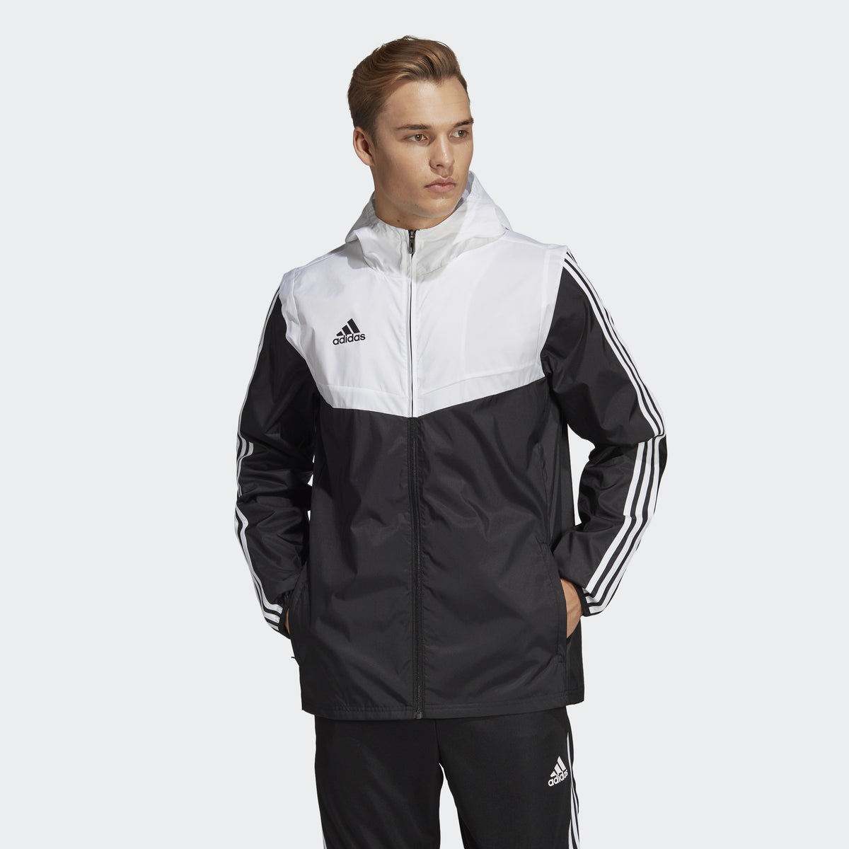 Men's AFS Tiro Windbreaker - Black/White - DY0096-ADIDAS by Adidas | Available at Niky's Sports