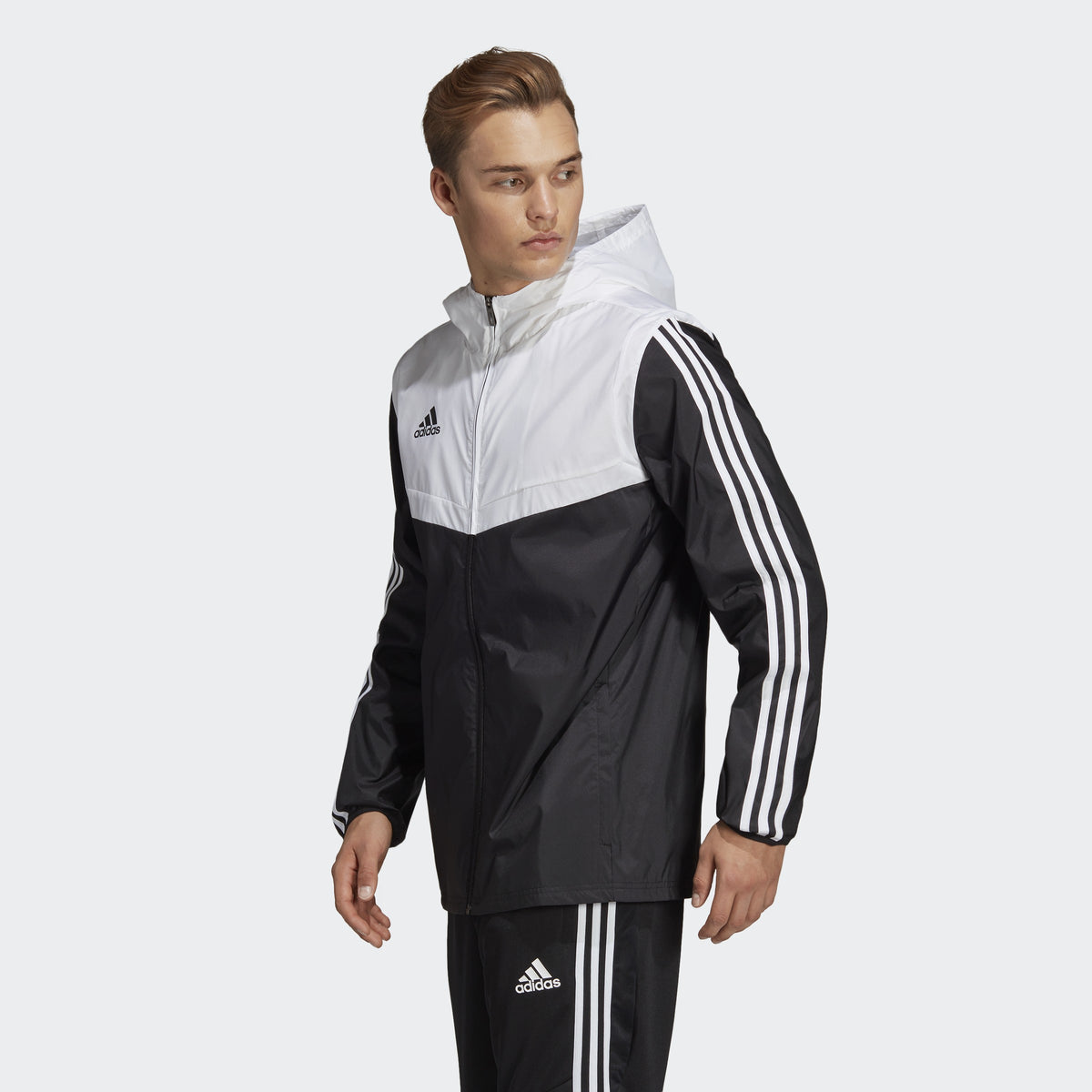 Men's AFS Tiro Windbreaker - Black/White - DY0096-ADIDAS by Adidas | Available at Niky's Sports