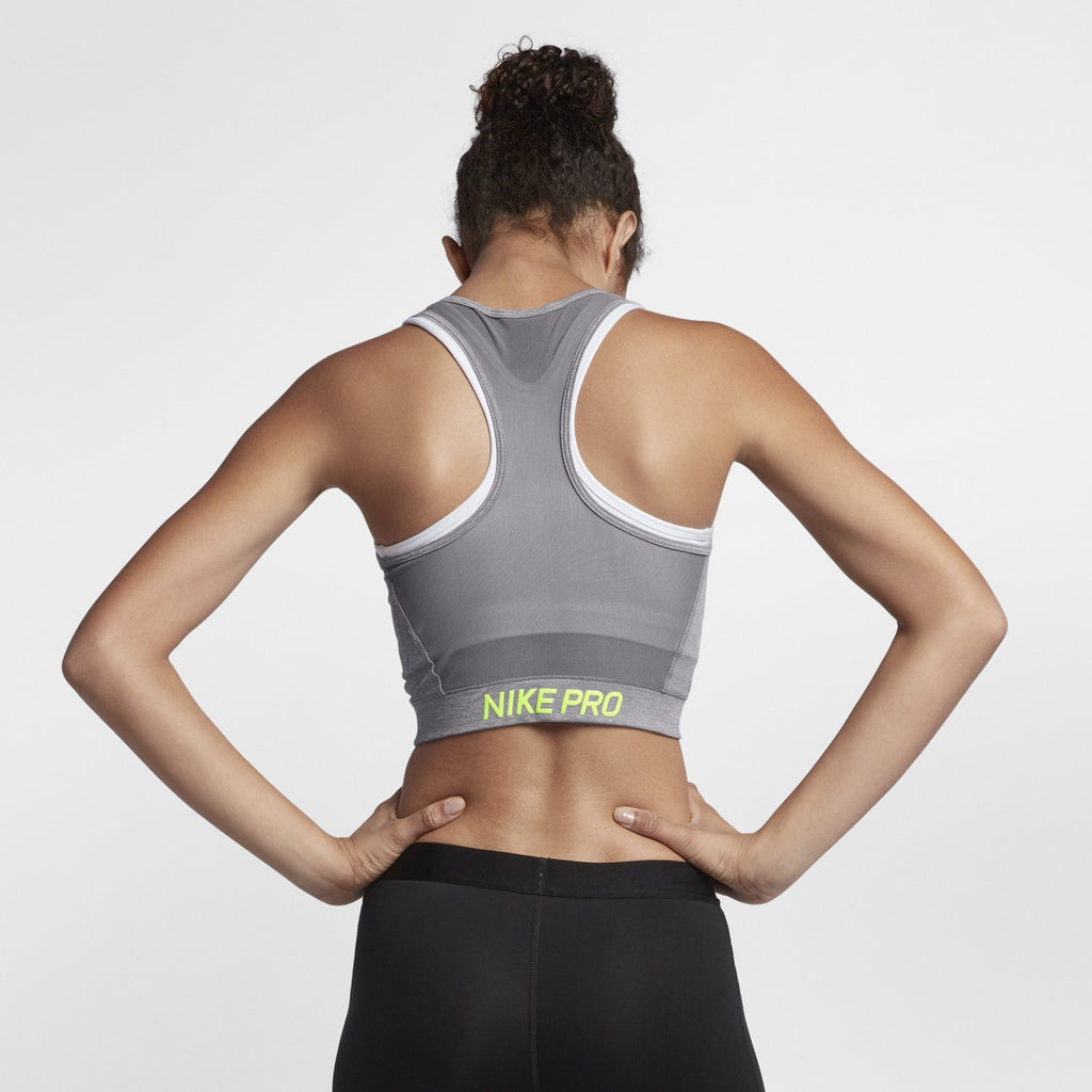 Women's Pro Hypercool Cropped Training Tank - Gun-smoke/ Heather/ Volt