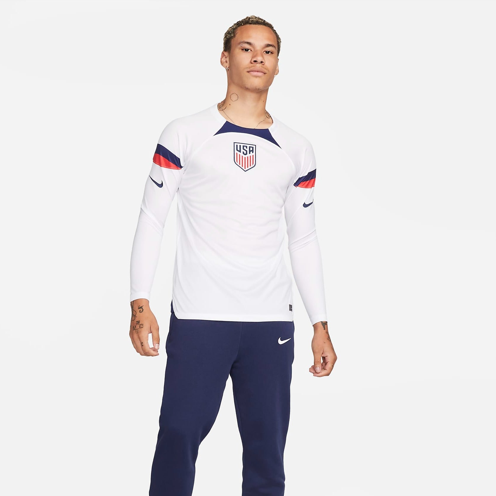 Model wearing the Nike USA World Cup Home Jersey 2022