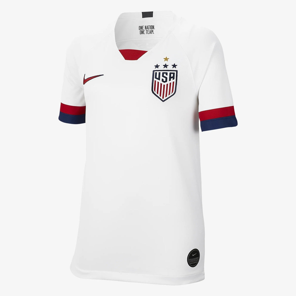 Kid&#39;s USA 2019 4-Star Home Jersey - White/Blue Void/Blue Void/University Red