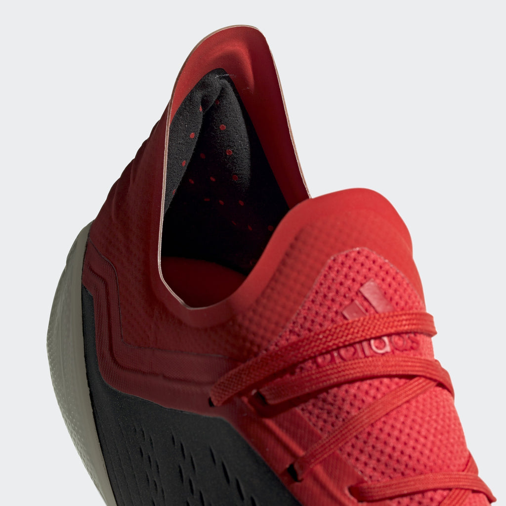 Men's X 18.1 FG Soccer Cleats - Black/Cloud White/Red - BB9345-ADIDAS by Adidas | Available at Niky's Sports