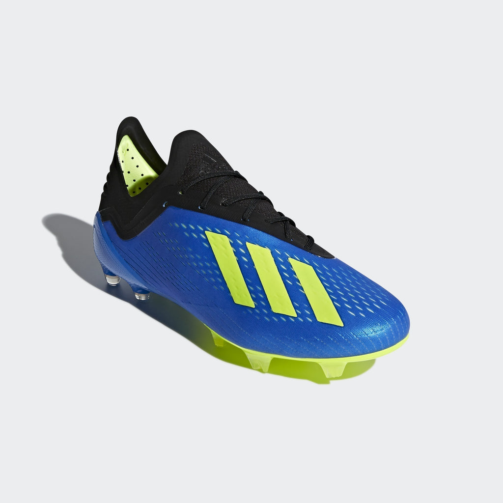 Men's X 18.1 FG Soccer Cleats - Blue/Yellow/Core Black - CM8365-ADIDAS by Adidas | Available at Niky's Sports
