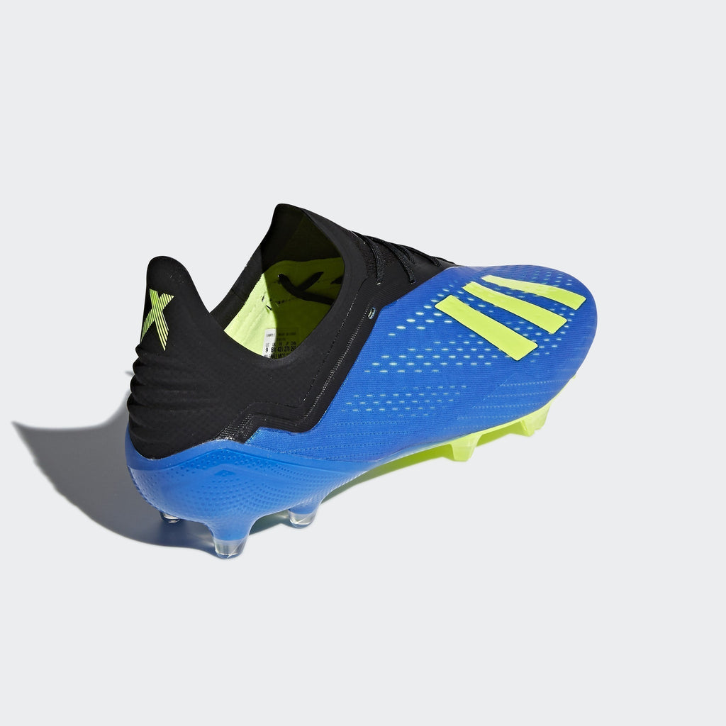 Men's X 18.1 FG Soccer Cleats - Blue/Yellow/Core Black - CM8365-ADIDAS by Adidas | Available at Niky's Sports