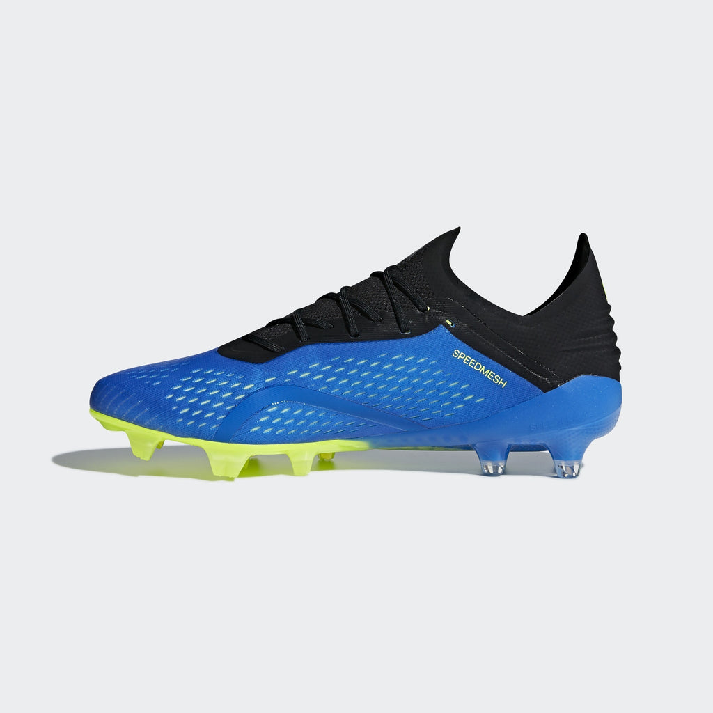 Men's X 18.1 FG Soccer Cleats - Blue/Yellow/Core Black - CM8365-ADIDAS by Adidas | Available at Niky's Sports