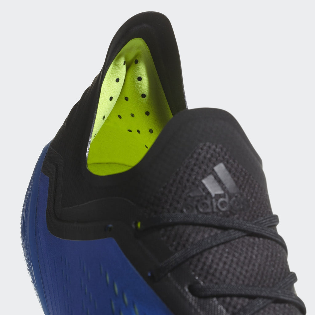Men's X 18.1 FG Soccer Cleats - Blue/Yellow/Core Black - CM8365-ADIDAS by Adidas | Available at Niky's Sports