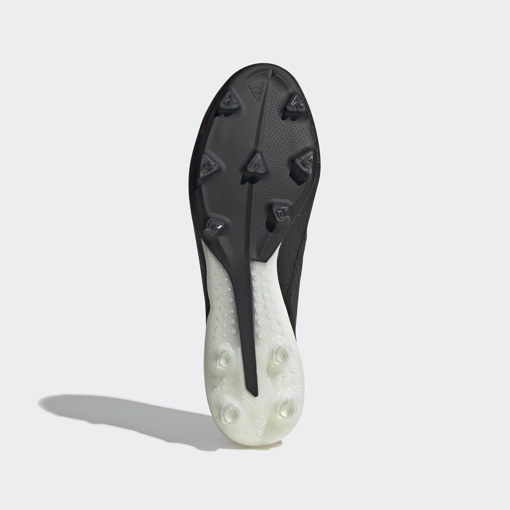 Men's X 18+ FG Soccer Cleats - Black/Cloud White/Red - BB9335-ADIDAS by Adidas | Available at Niky's Sports