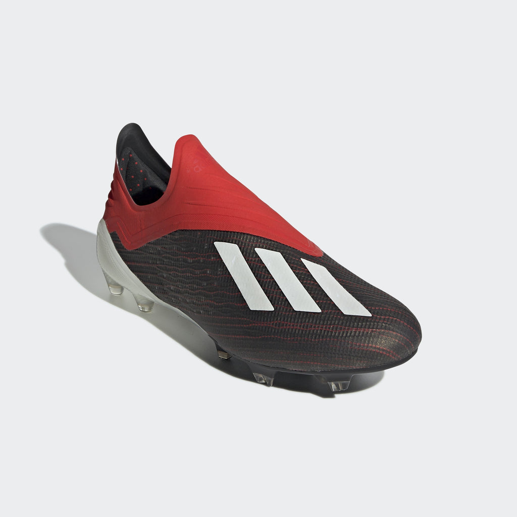 Men's X 18+ FG Soccer Cleats - Black/Cloud White/Red - BB9335-ADIDAS by Adidas | Available at Niky's Sports