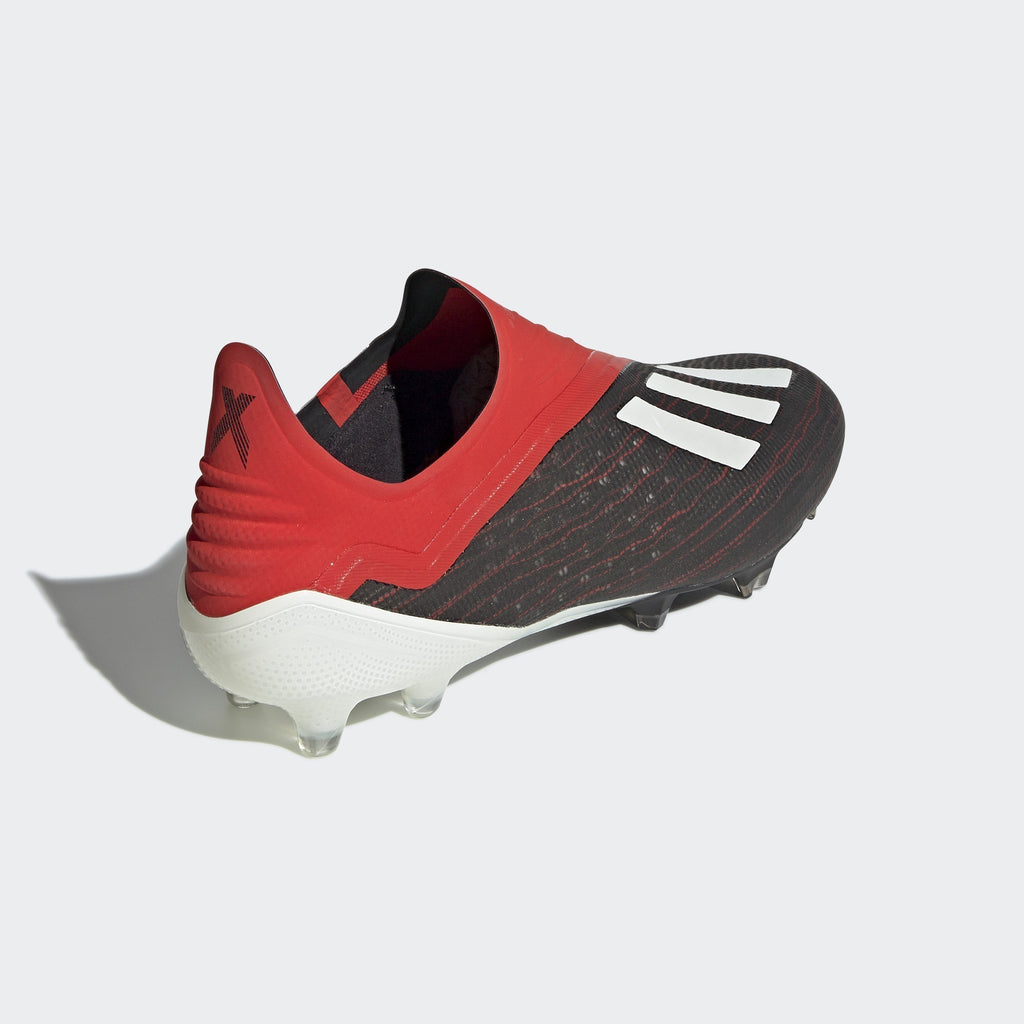 Men's X 18+ FG Soccer Cleats - Black/Cloud White/Red - BB9335-ADIDAS by Adidas | Available at Niky's Sports