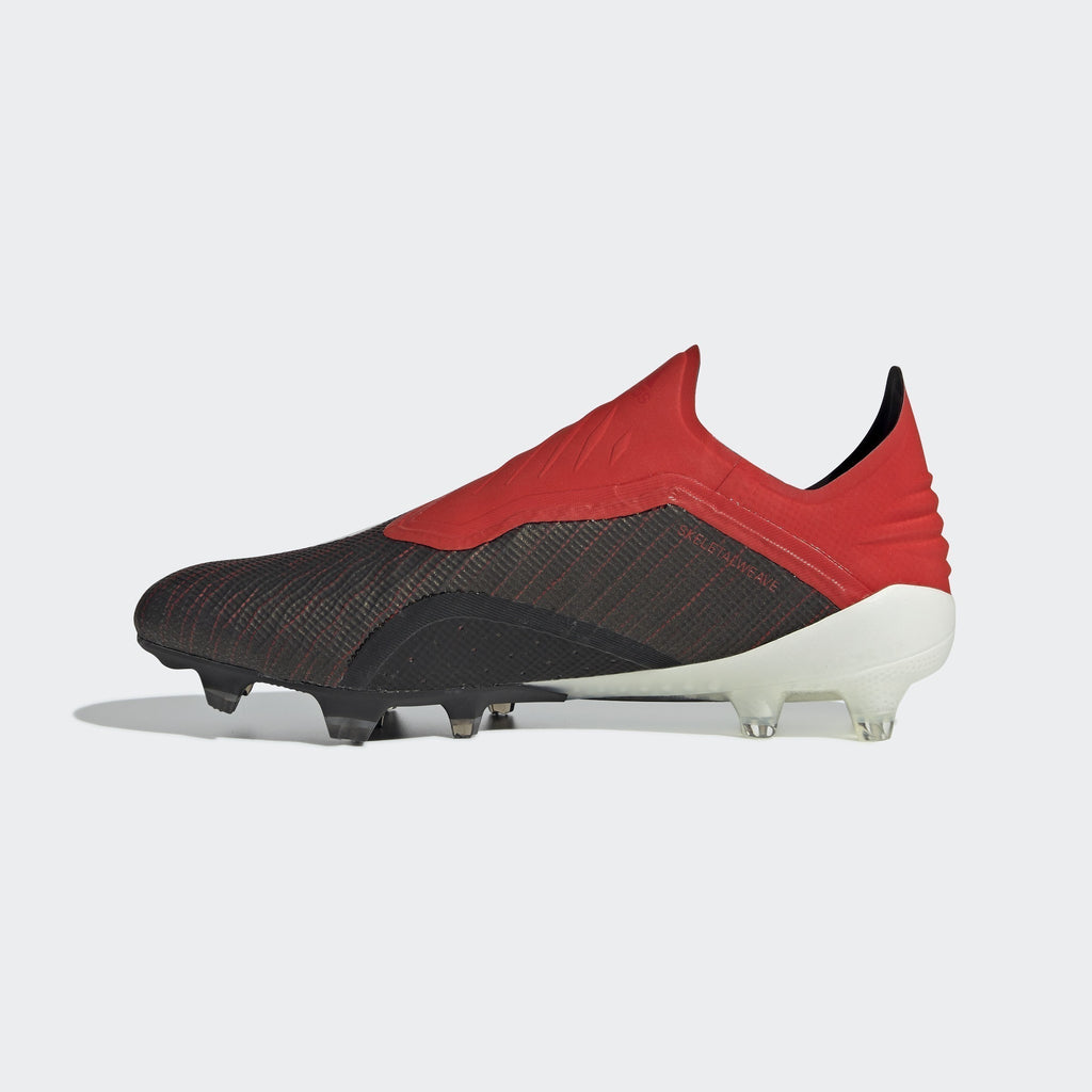 Men's X 18+ FG Soccer Cleats - Black/Cloud White/Red - BB9335-ADIDAS by Adidas | Available at Niky's Sports