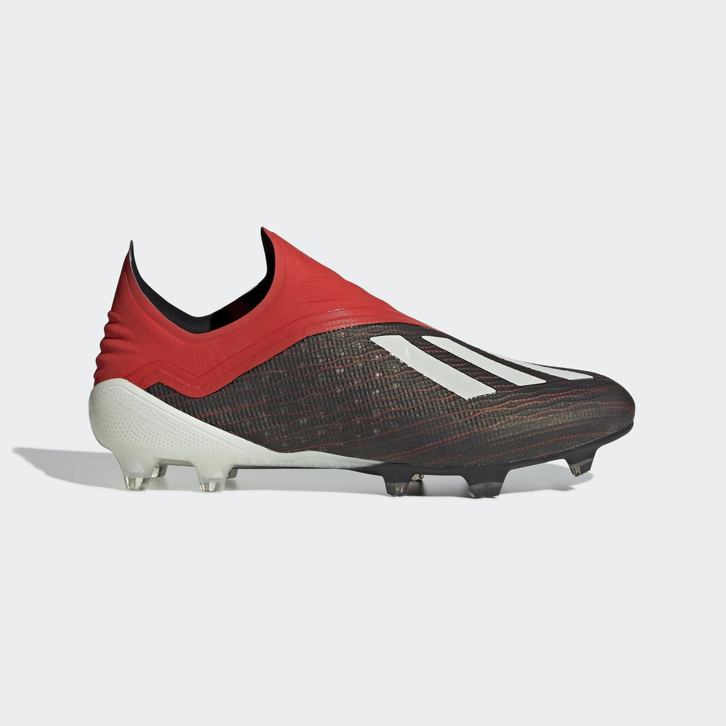 Men's X 18+ FG Soccer Cleats - Black/Cloud White/Red - BB9335-ADIDAS by Adidas | Available at Niky's Sports