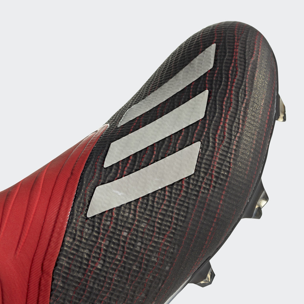 Men's X 18+ FG Soccer Cleats - Black/Cloud White/Red - BB9335-ADIDAS by Adidas | Available at Niky's Sports