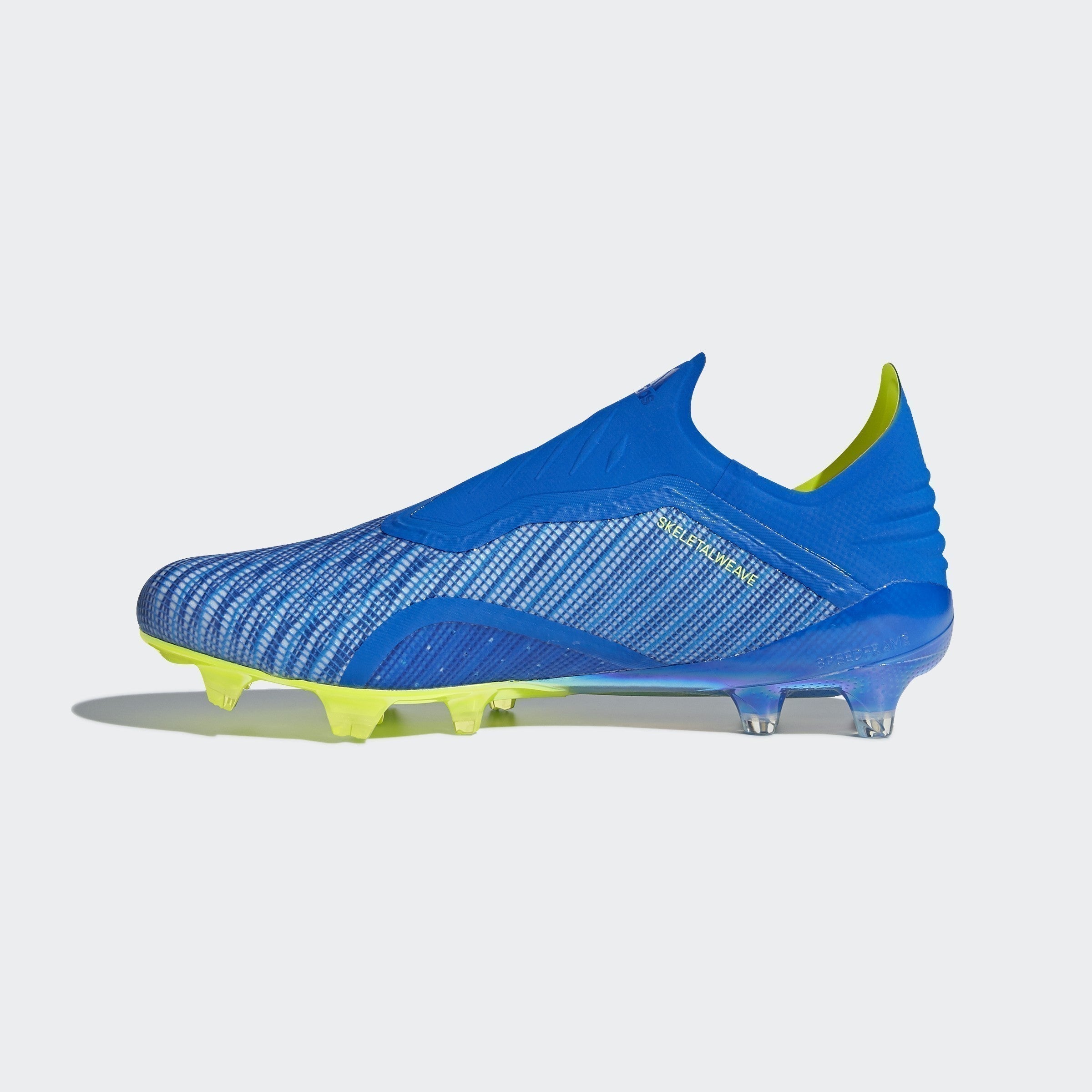 X 18 FG Soccer Cleats Blue Yellow Core Black
