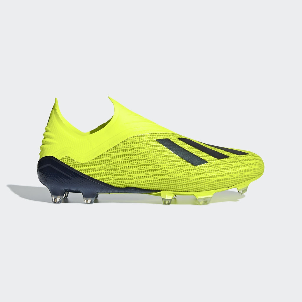 X 18+ FG Men's Soccer Cleats - Yellow/Black/White - DB2214-ADIDAS by Adidas | Available at Niky's Sports