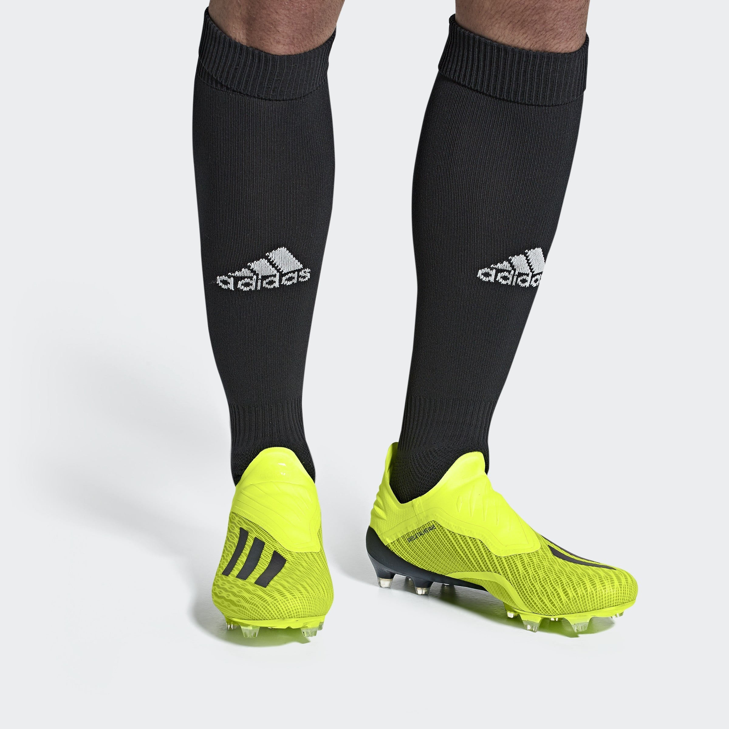 X 18+ FG Men's Soccer Cleats - Yellow/Black/White - DB2214-ADIDAS by Adidas | Available at Niky's Sports