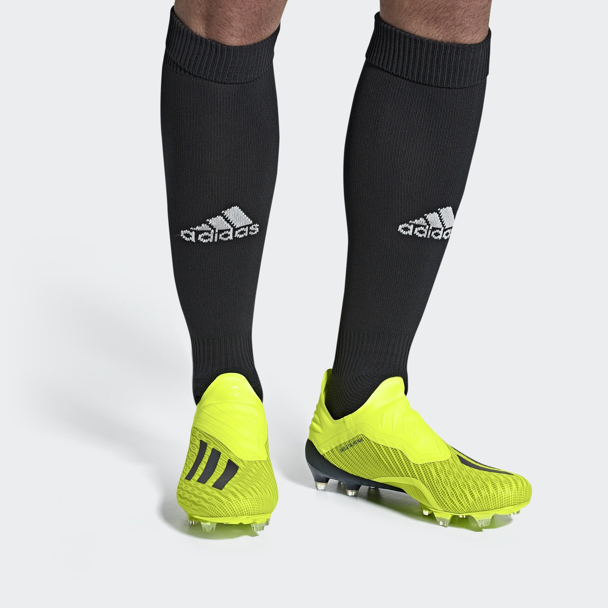 X 18+ FG Men's Soccer Cleats - Yellow/Black/White - DB2214-ADIDAS by Adidas | Available at Niky's Sports