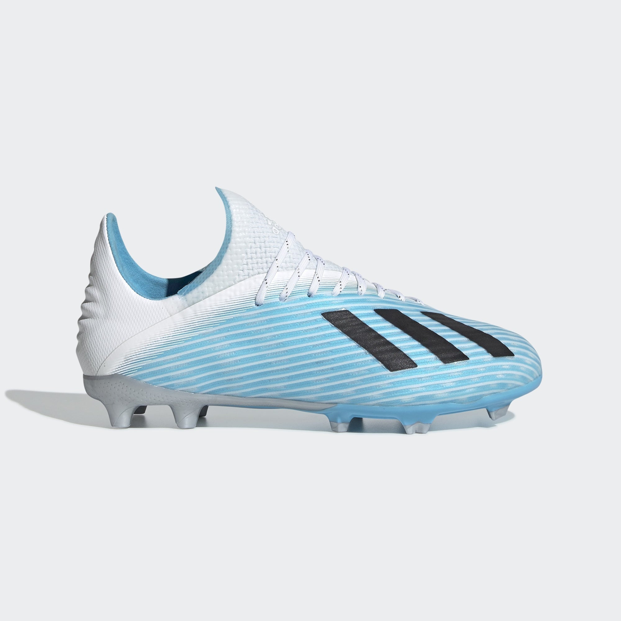Kid's X 19.1 FG Cleats - Bright Cyan/Core Black/Shock Pink