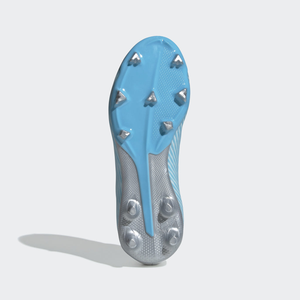 Kid's X 19.1 FG Cleats - Bright Cyan/Core Black/Shock Pink - F35684-ADIDAS by Adidas | Available at Niky's Sports