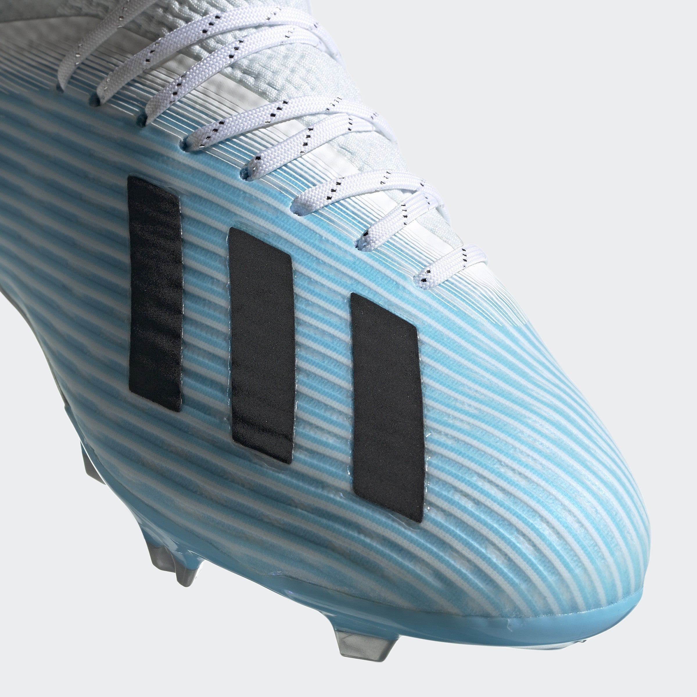 Kid's X 19.1 FG Cleats - Bright Cyan/Core Black/Shock Pink - F35684-ADIDAS by Adidas | Available at Niky's Sports