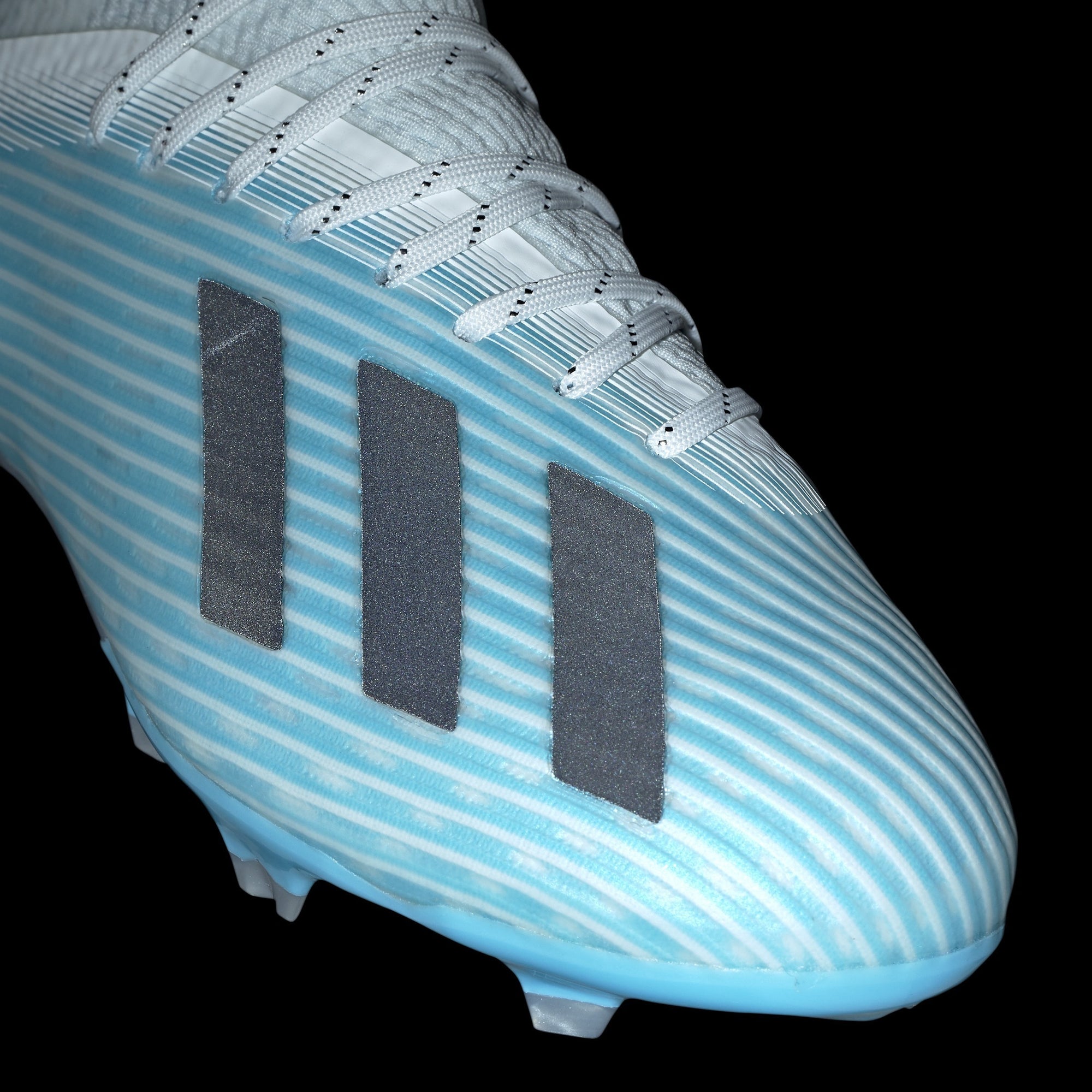 Kid's X 19.1 FG Cleats - Bright Cyan/Core Black/Shock Pink