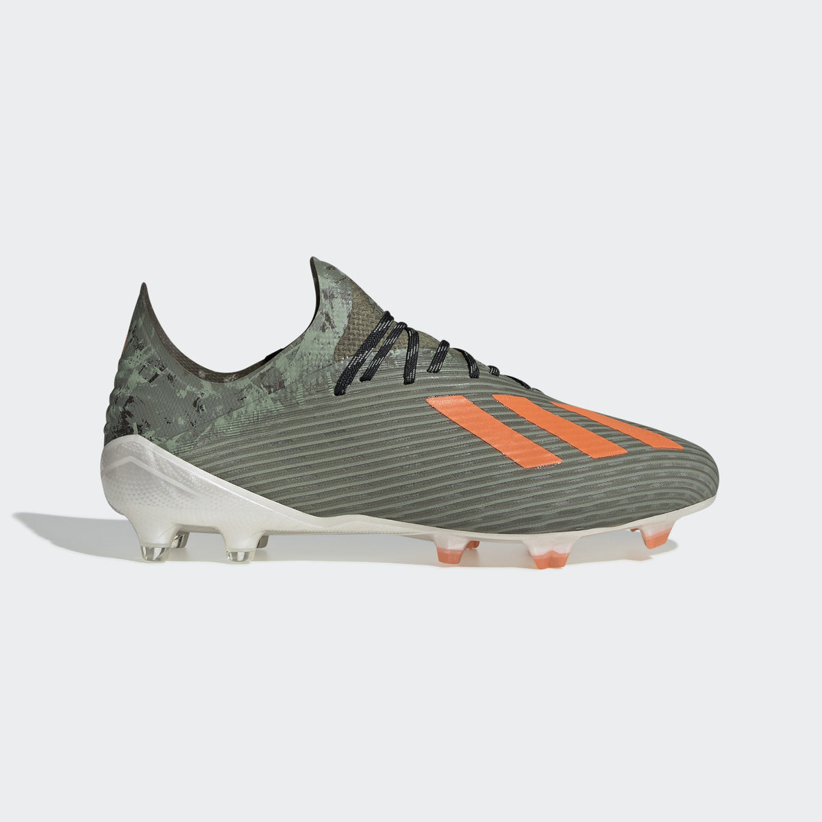 X 19.1 FG cleats- Legacy Green / Solar Orange / Chalk White display picture 1