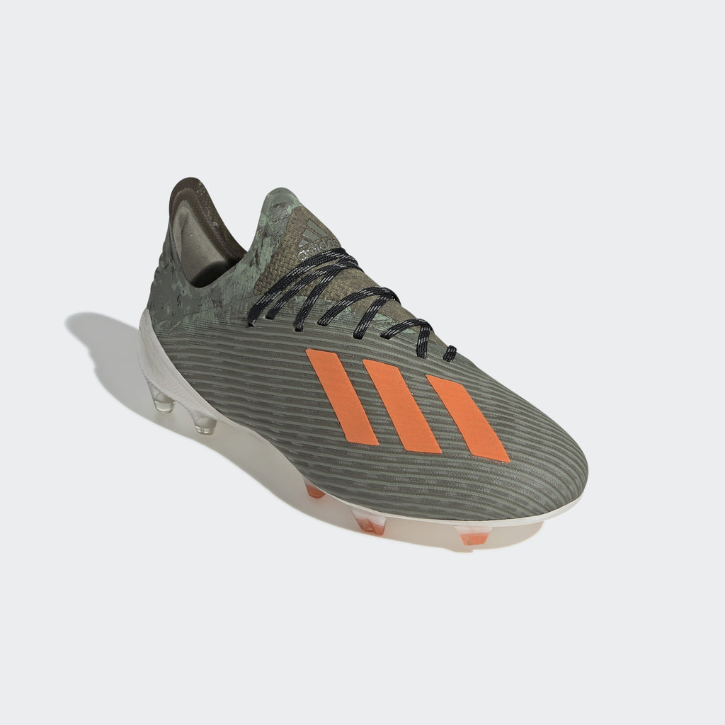 X 19.1 FG cleats- Legacy Green / Solar Orange / Chalk White - EF8296-ADIDAS by Adidas | Available at Niky's Sports