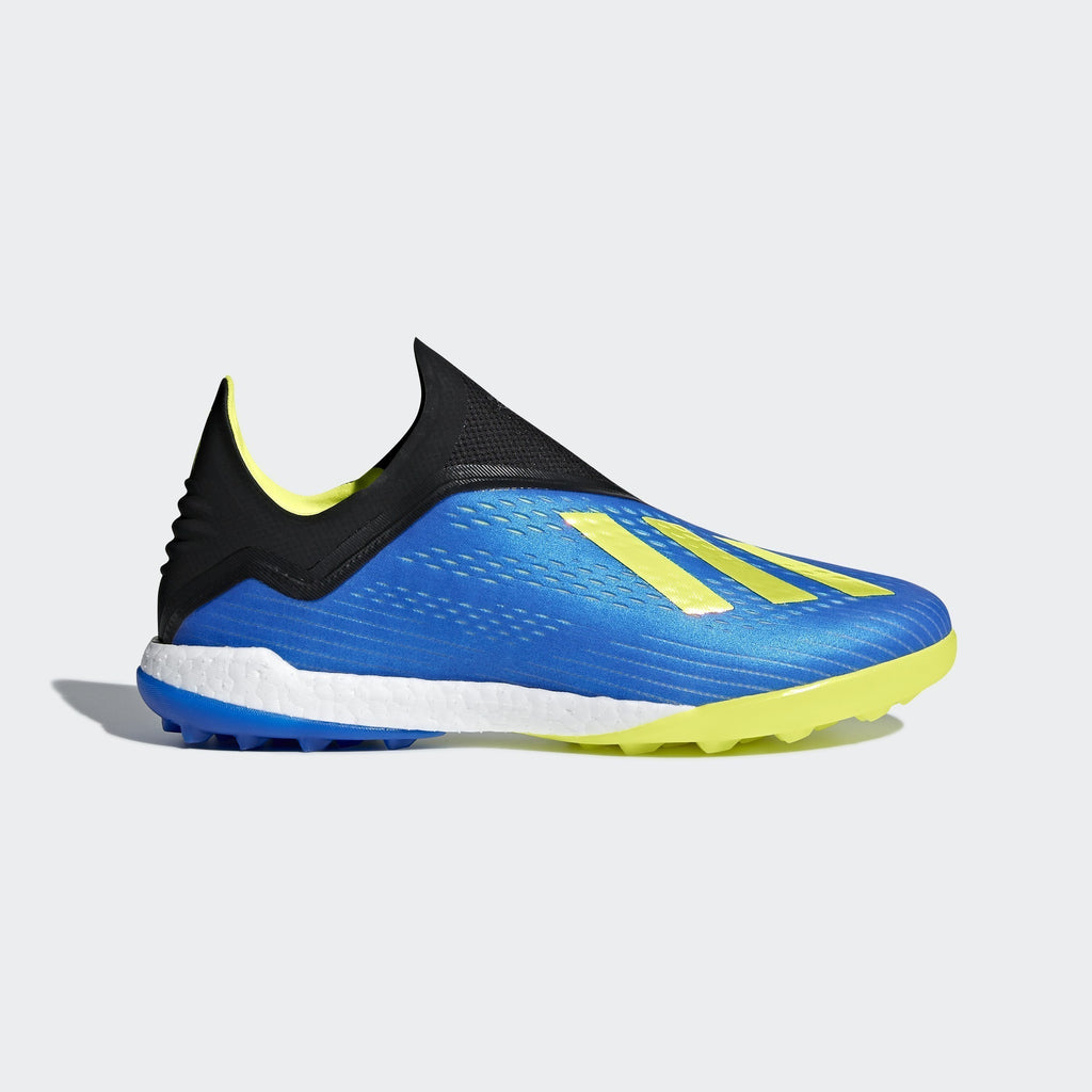 Men's X Tango 18 + TF Soccer Shoes - Blue Solar/Yellow Core/Black - BB6595-ADIDAS by Adidas | Available at Niky's Sports