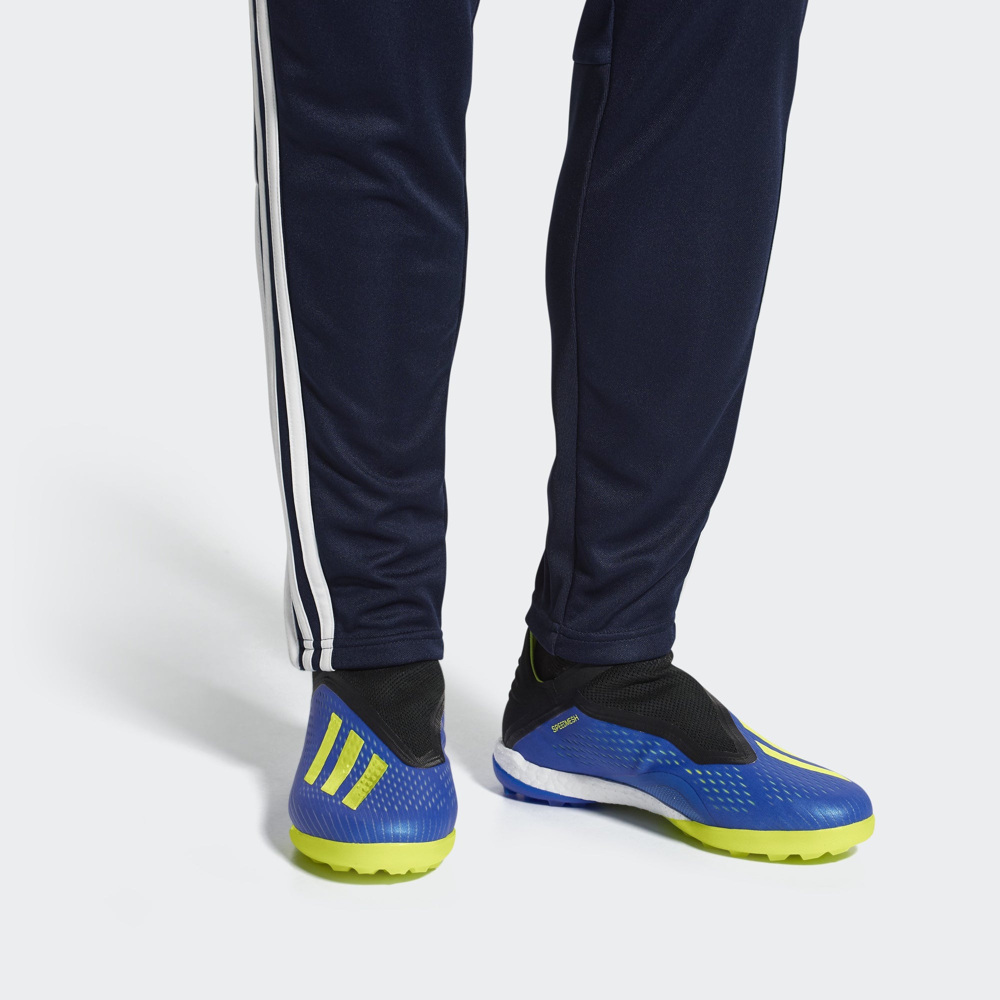 Men's X Tango 18 + TF Soccer Shoes - Blue Solar/Yellow Core/Black