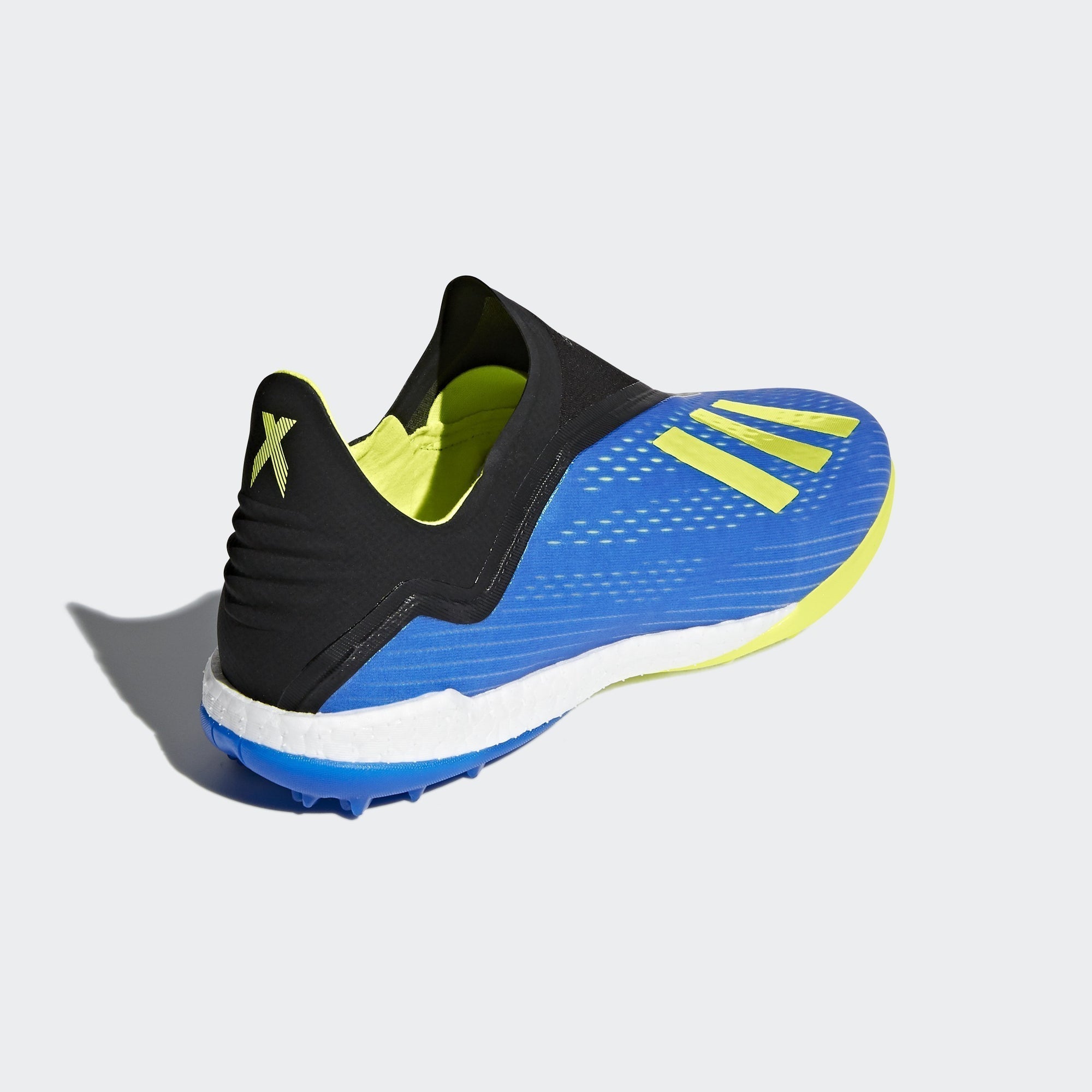 Men's X Tango 18 + TF Soccer Shoes - Blue Solar/Yellow Core/Black
