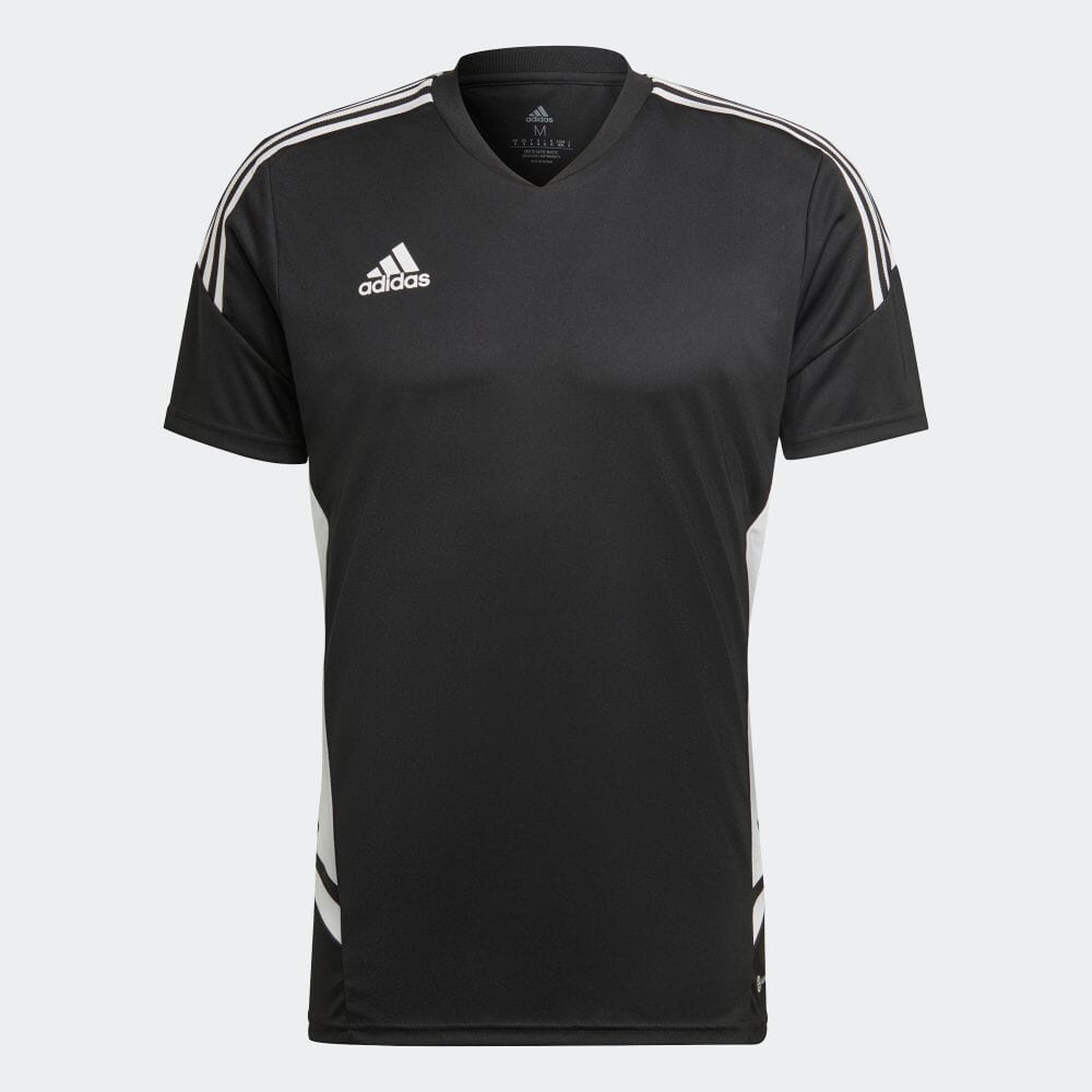 Black adidas top soccer jersey